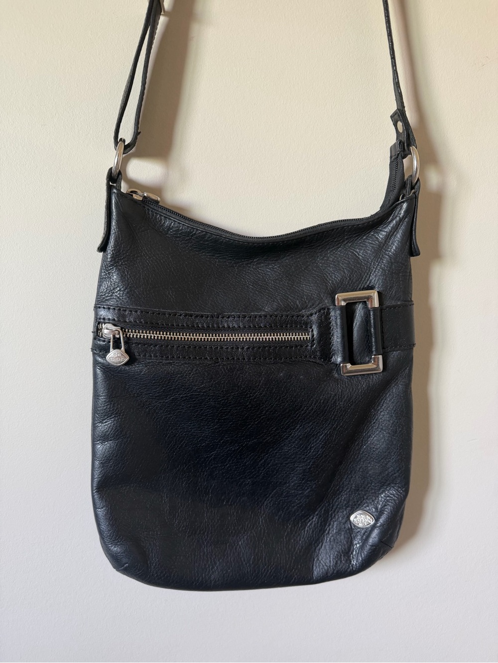 The Trend Italian Leather Black Crossbody Bag